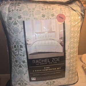 Rachel Zoe 100% Cotton Comforter Set King New